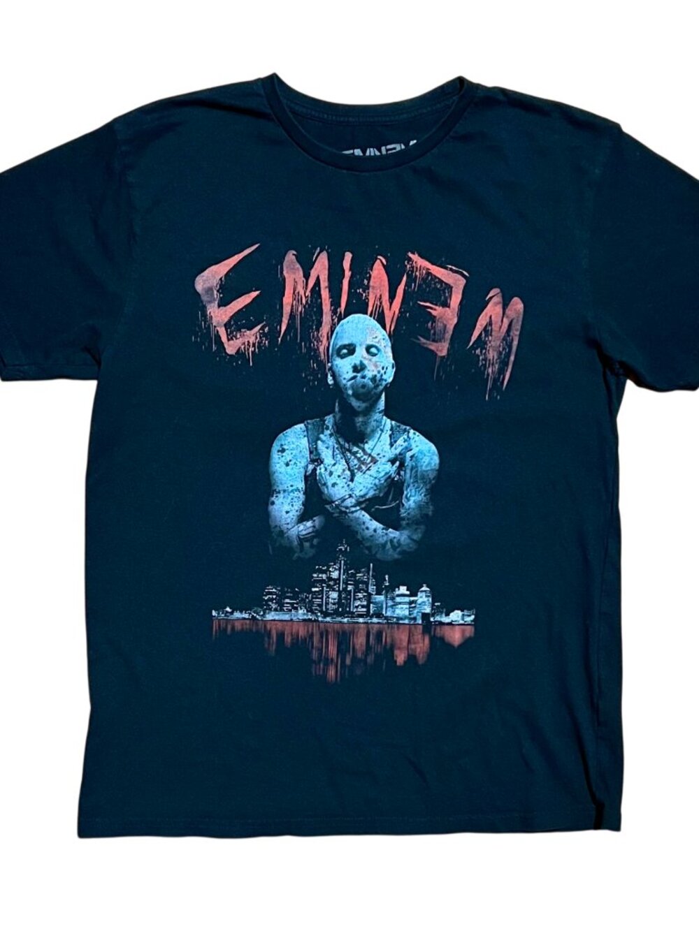 Eminem Horror Hip Hop Black Concert Merch Graphic T-Shirt, Men's Large